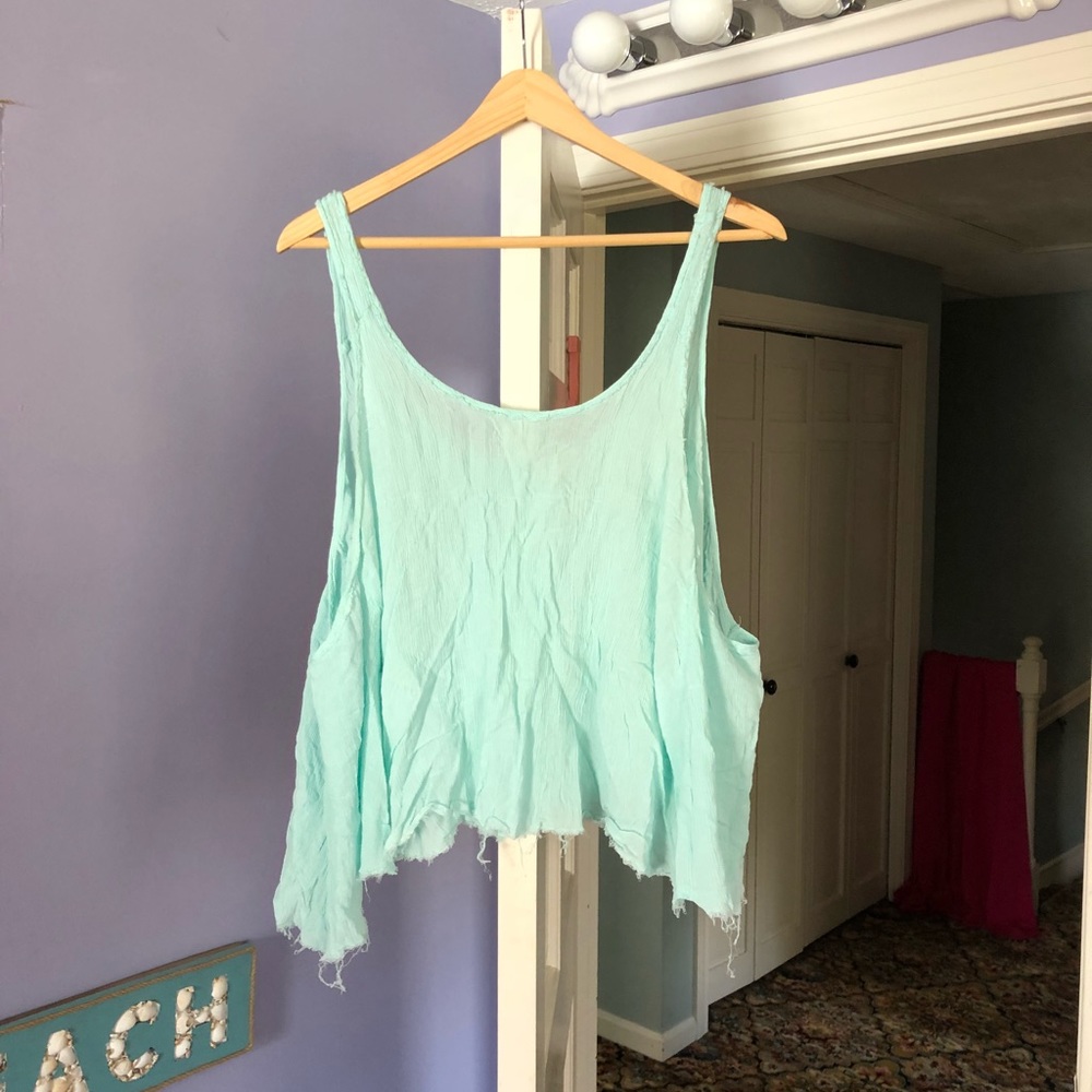 ✨Free People Light Blue Swing Tank Top